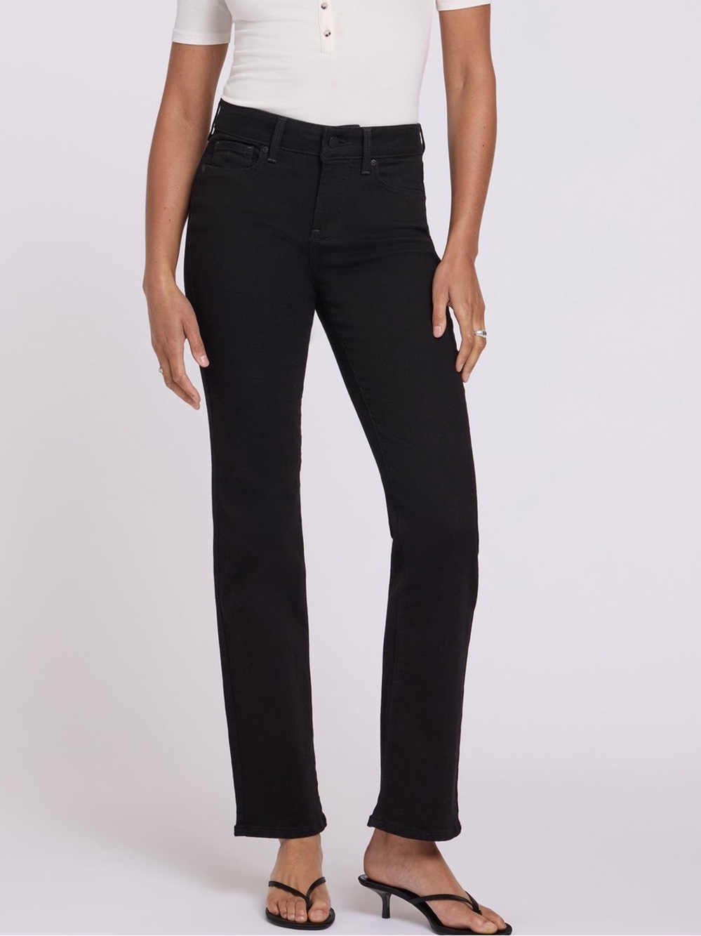 NWT NYDJ Marilyn Straight Jeans size 8P in Black